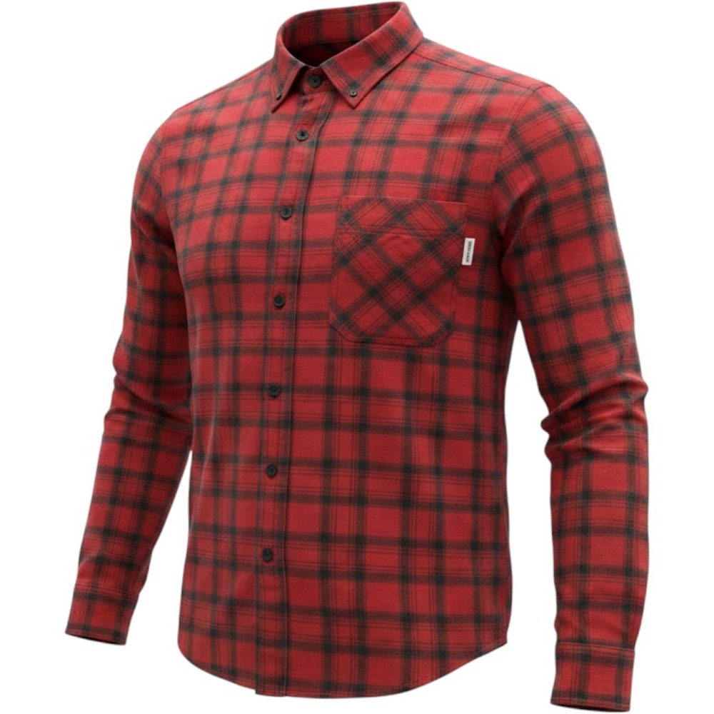 Tall Pines by Woolrich Mens Small Red Black Plaid Flannel Button Down Shirt S
